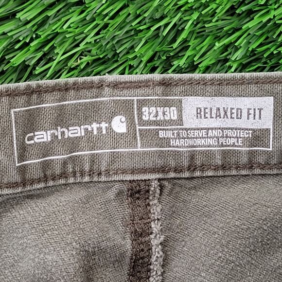Carhartt Carpenter Baggy Pants 30x28 Distressed Faded Gray Rugged Flex - Picture 11 of 16
